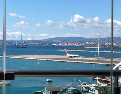 Chestertons Rocks - views from the Gibraltar office (and a poem)